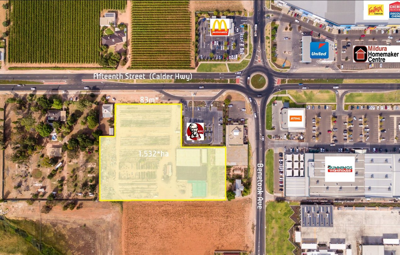 Site outline with neighbouring tenants